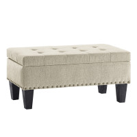 OSP Home Furnishings SB568-BY6 Clement Storage Bench- Linen